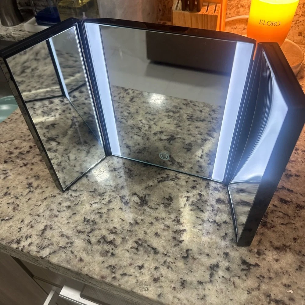 Tri-Fold LED Vanity Mirror